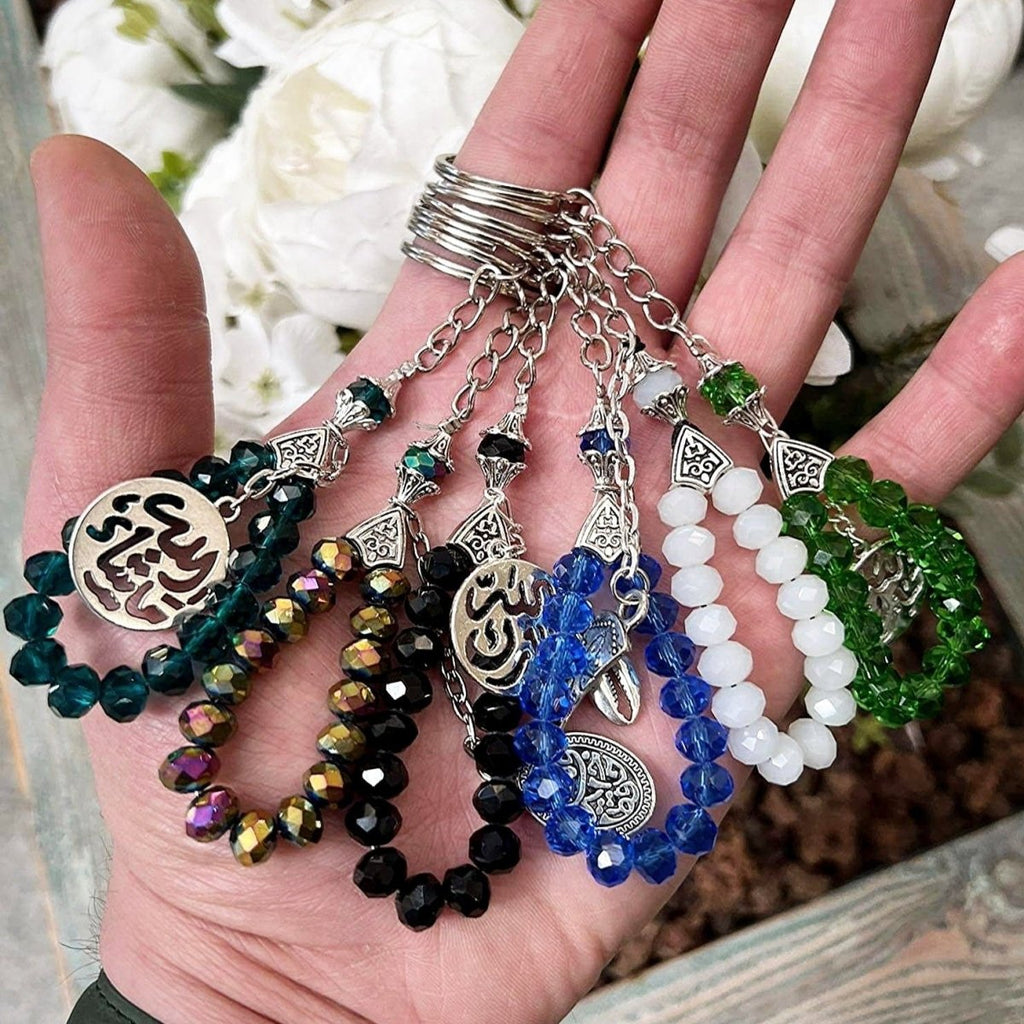 Crystal Keychain Prayer Beads Rosary Keychain