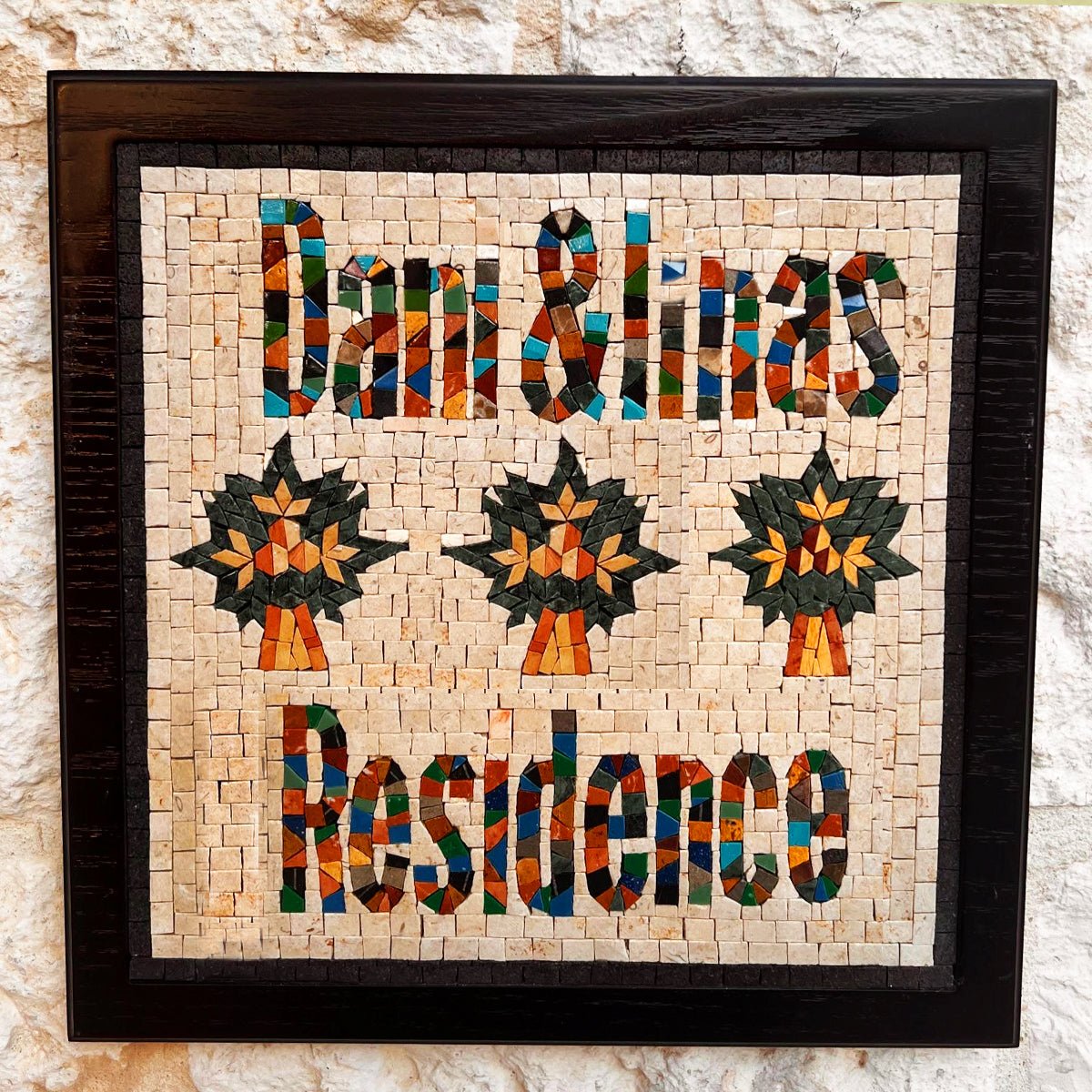 Custom Mosaics Name Stone Home Sign - لوحة فسيفساء اسم منزل