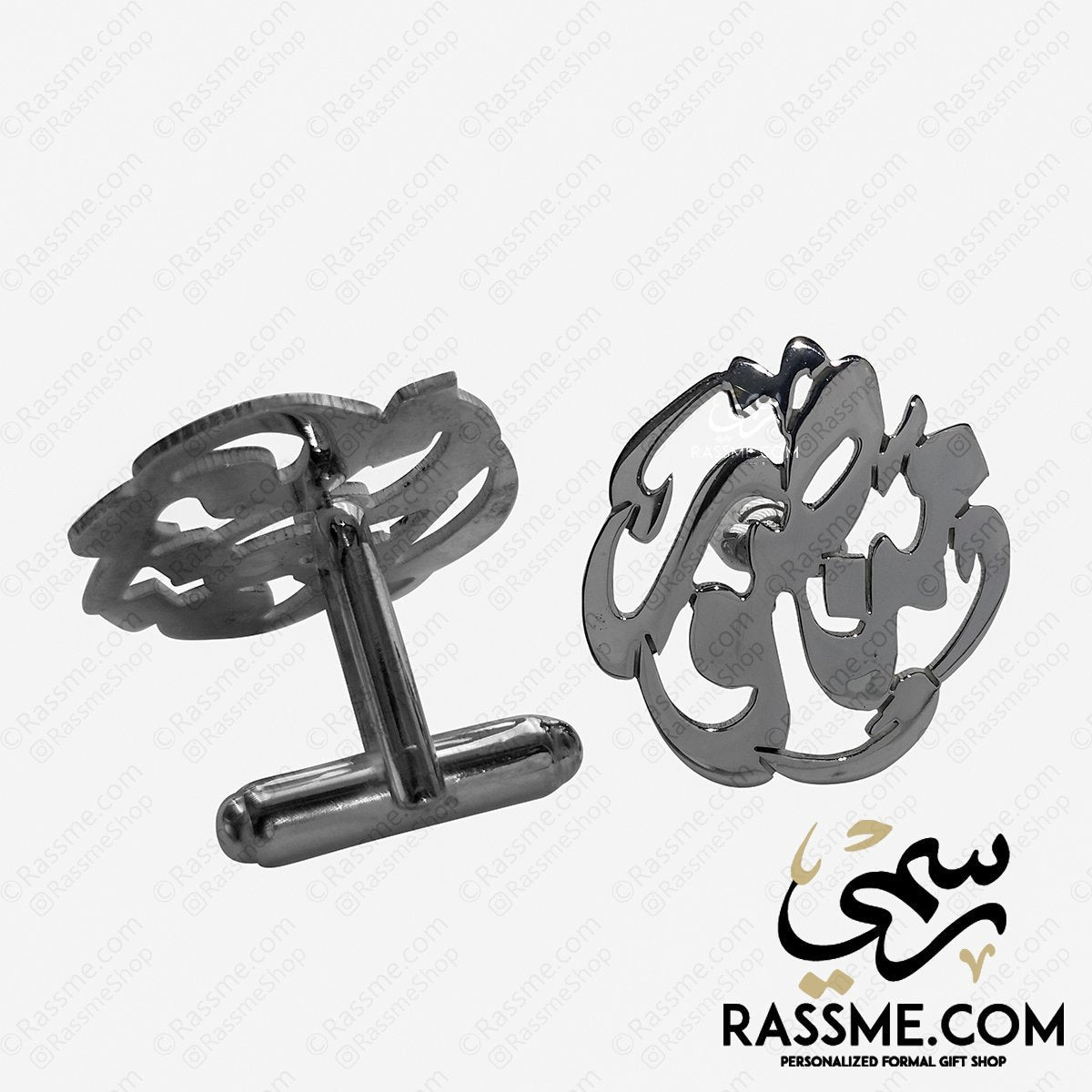 Custom Name Cufflinks Silver 925 كبك فضة تفصيل اسم