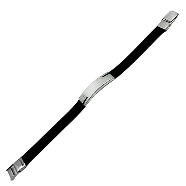 Customized Rubber Stainless Steel Bracelet