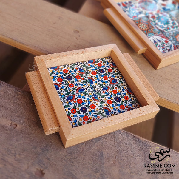 Cute Wooden Colorful Hebron Ceramic Tray
