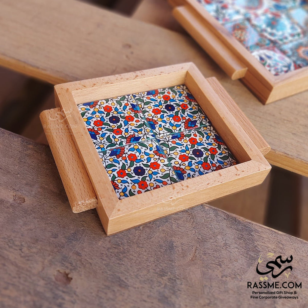 Cute Wooden Colorful Hebron Ceramic Tray