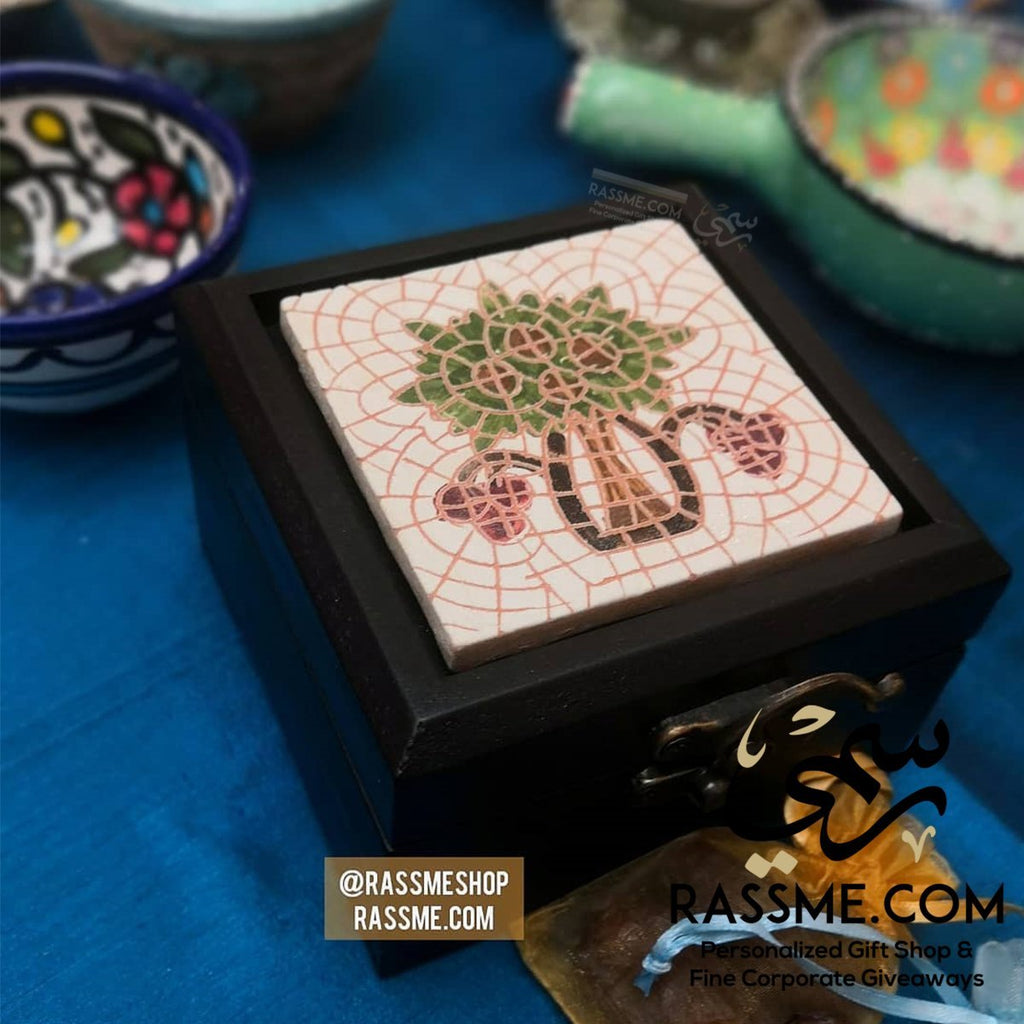 Personalized Made In Jordan Mosaics Date Tree Karma Box
