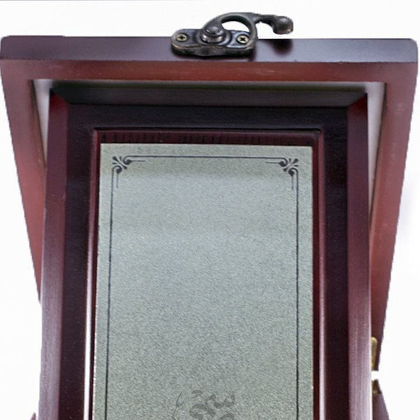 Plaque Trophy Black Steel With Wooden Box