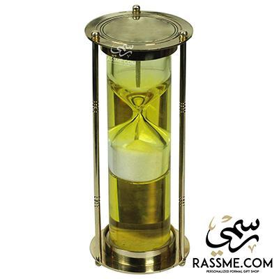 Solid Brass Hourglass Water Sand Clock Timer - Free Engraving