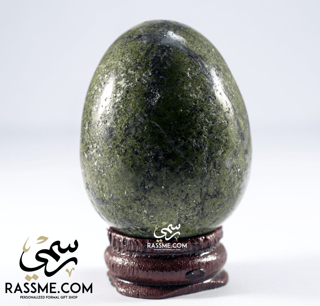 Egg Stone With Wooden Base