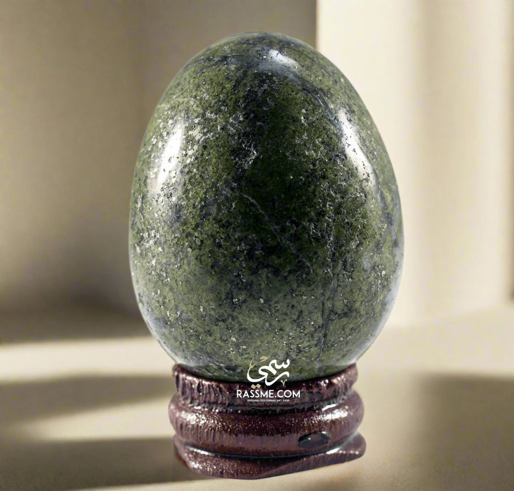 Egg Stone With Wooden Base