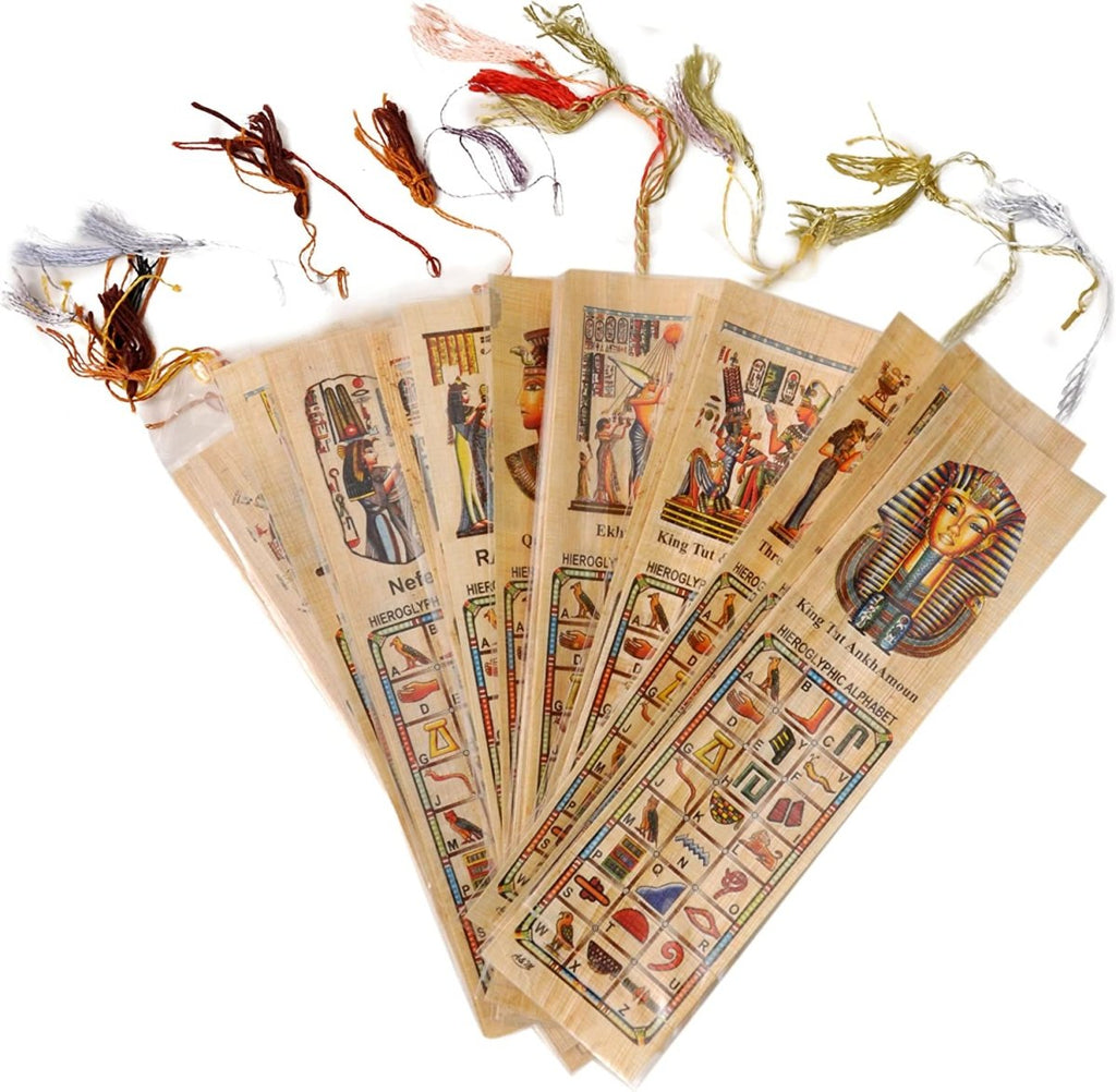 Egyptian Papyrus Paper Set of 10 Bookmarks Book Marks History Educational Set.