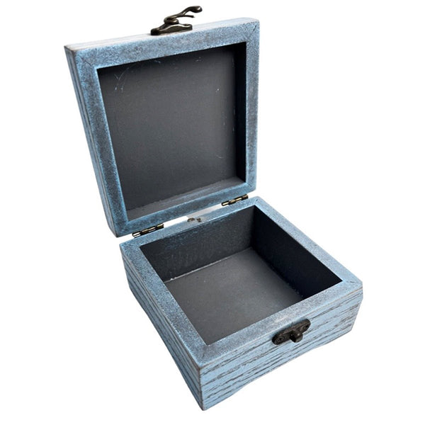 Embordered Tatreez Blue Wooden Box