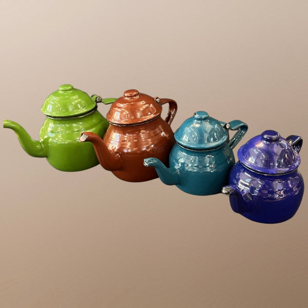 Enamel TeaPot Tea Kettle Pots Vintage Antique