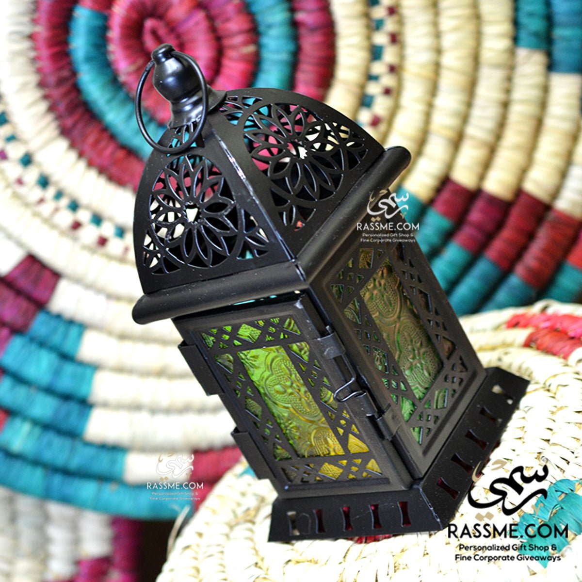 Candle House Arabian Glass Lantern Desk