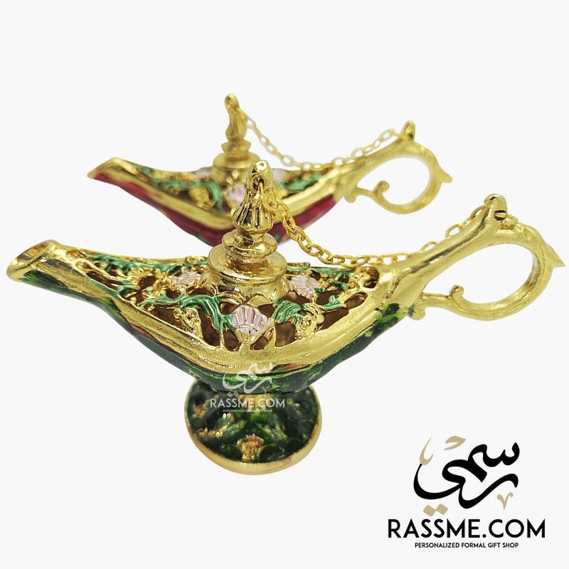 Fine Aladdin Magical Lamp Brass & Enamel Colors High Quality