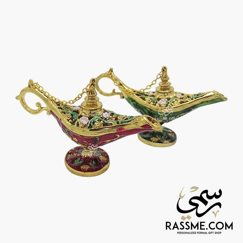 Fine Aladdin Magical Lamp Brass & Enamel Colors High Quality