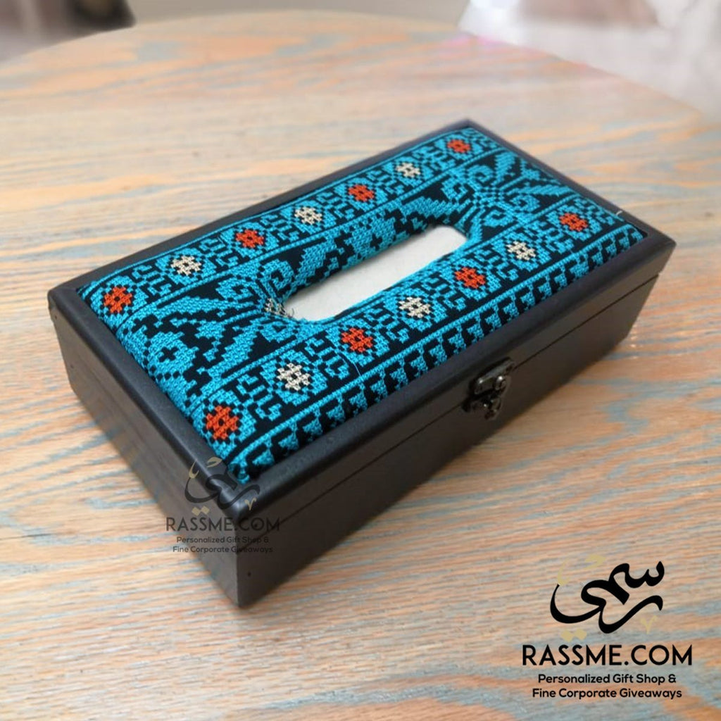 Palestinian embroidery tissue box cover