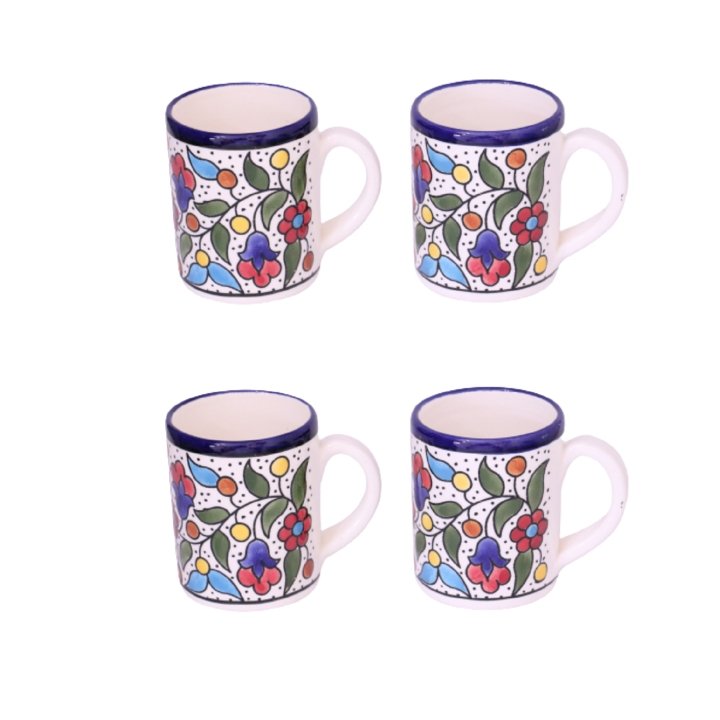 FLORAL CERAMIC COFFE TEA MUG 12OZ