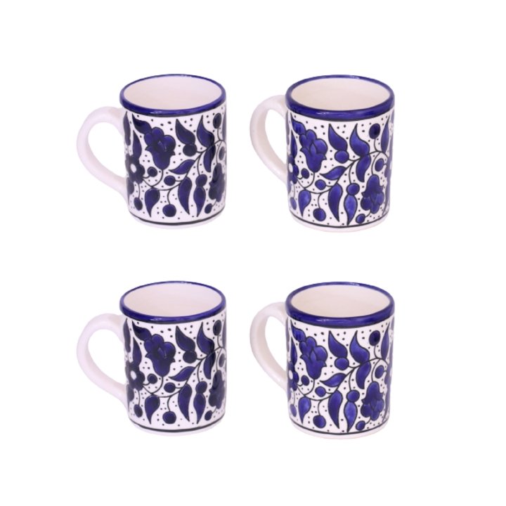 FLORAL CERAMIC COFFE TEA MUG 12OZ