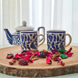 FLORAL CERAMIC COFFE TEA MUG 12OZ
