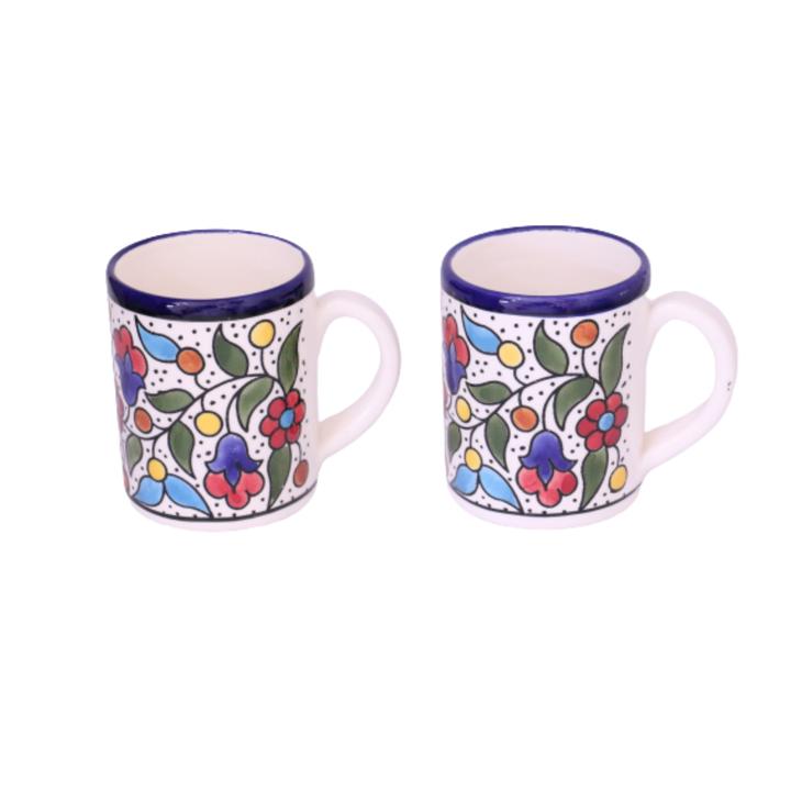 FLORAL CERAMIC COFFE TEA MUG 12OZ