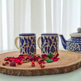 FLORAL CERAMIC COFFE TEA MUG 12OZ