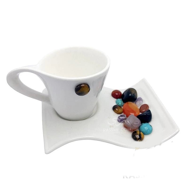 Gemstones Porcelain Turkish Coffee Cup