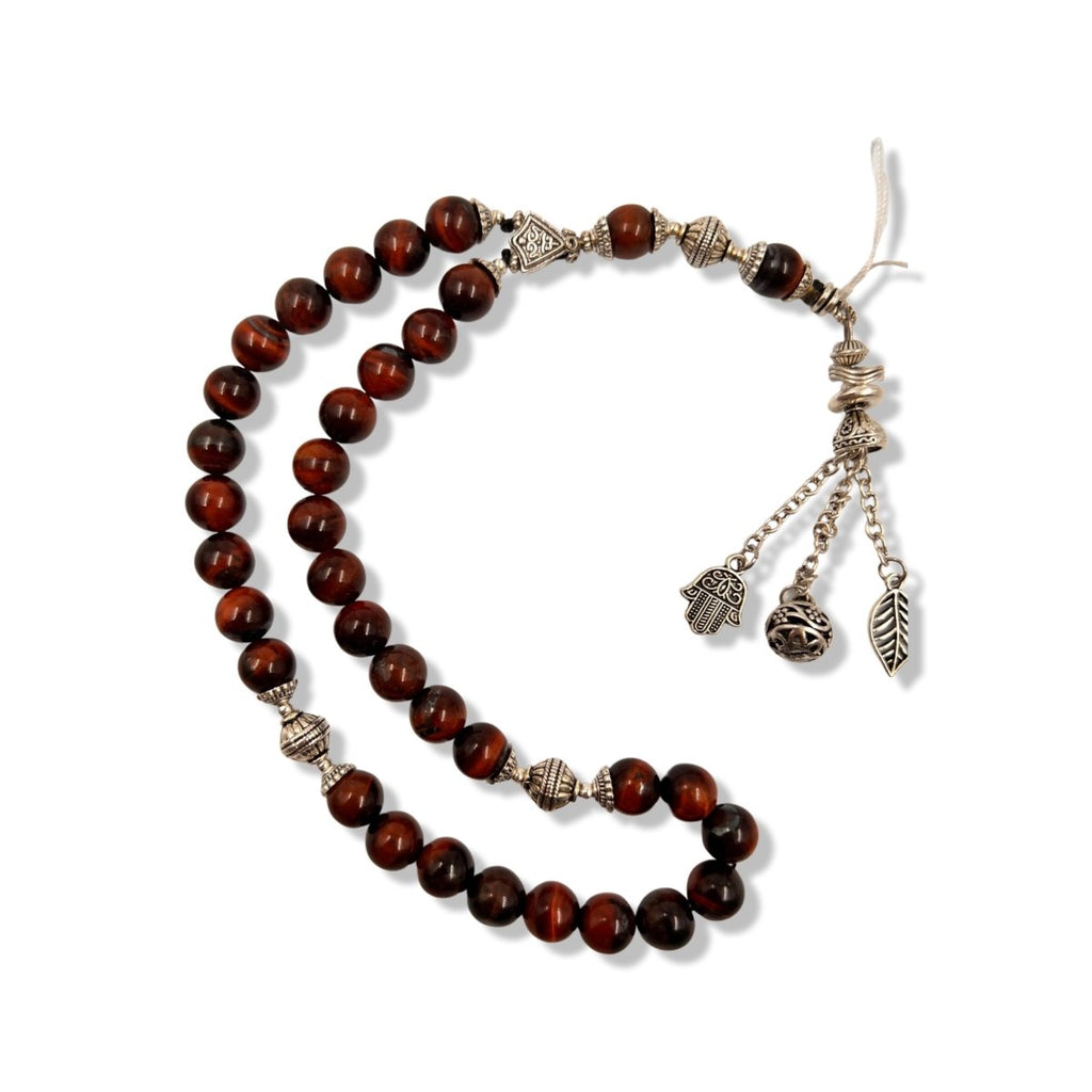 Genuine Brown Tiger's Eye Stone Worry Beads Prayer Beads