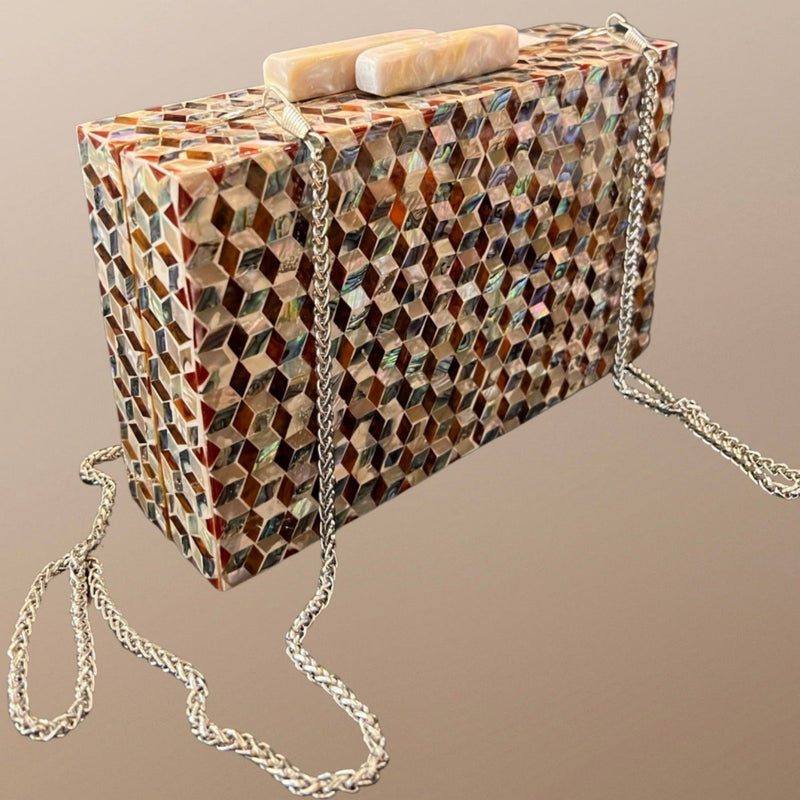 Genuine Mother Of Pearl Hand Bag Hand Made Creative Handbag
