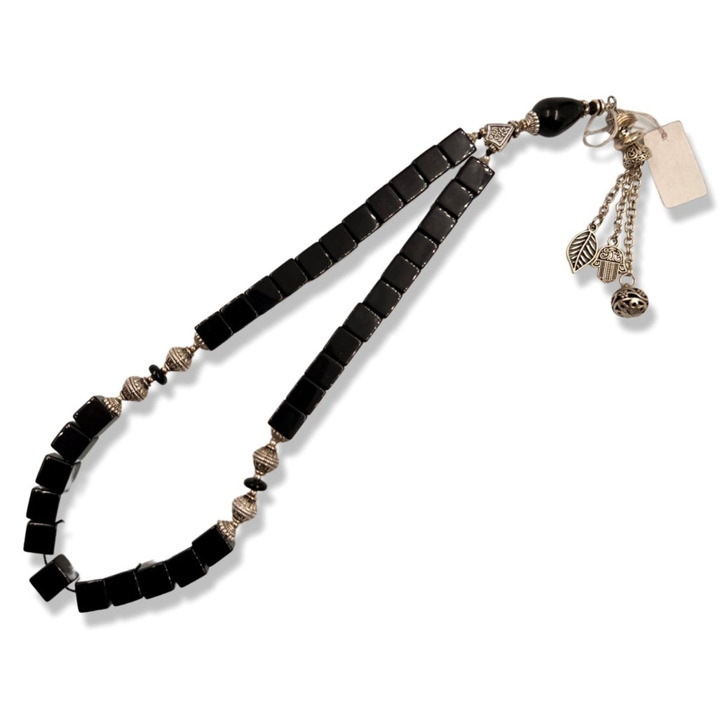 Genuine Onyx Stone Cubic Prayer Beads Worry Beads Rosary