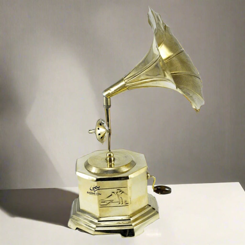 Gramophone Solid Brass Mini Octagon