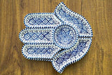 Hamsa Nut Dish Plate Serving Dish Chip and Dip Set Chanuka