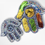 Hamsa Nut Dish Plate Serving Dish Chip and Dip Set Chanuka