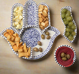 Hamsa Nut Dish Plate Serving Dish Chip and Dip Set Chanuka