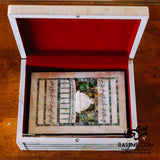 Hand Craved Genuine Mother Of Pearl Box & A Quran