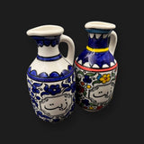 Hand Paint Palestinian Ceramics Olive Oil Bottle Zeit Zaitoun - قنينة زيت زيتون