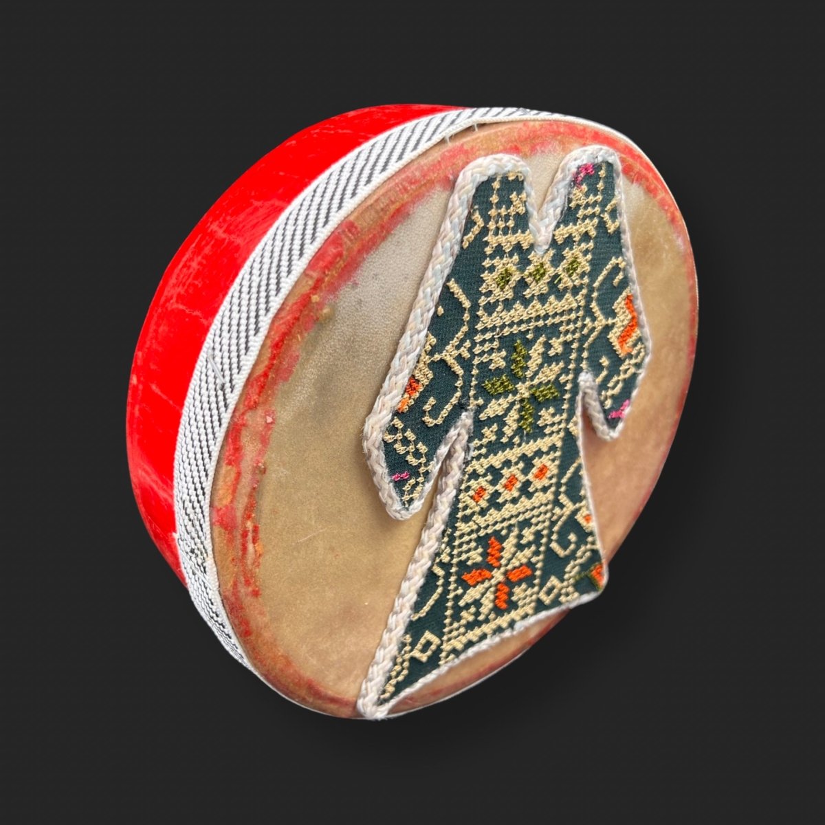 Handcrafted Daf Drum Goat and Wood Tradition Dress Style