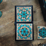 Handcrafted Nabataeans Arabian Coffee Set Box, cups and coasters