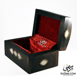 Handcrafted Wooden Box With Brass and Mother of Pearl