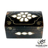 Handcrafted Wooden Box With Brass and Mother of Pearl