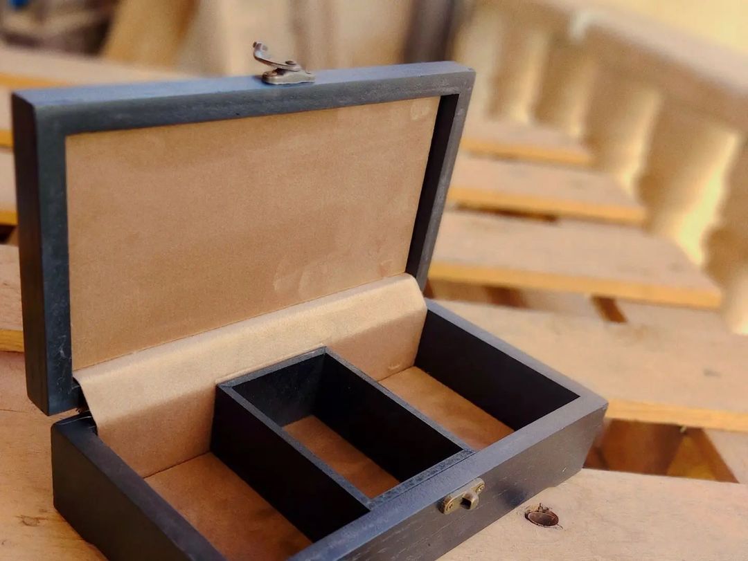 Handcrafted Wooden Box with Hebron Ceramic