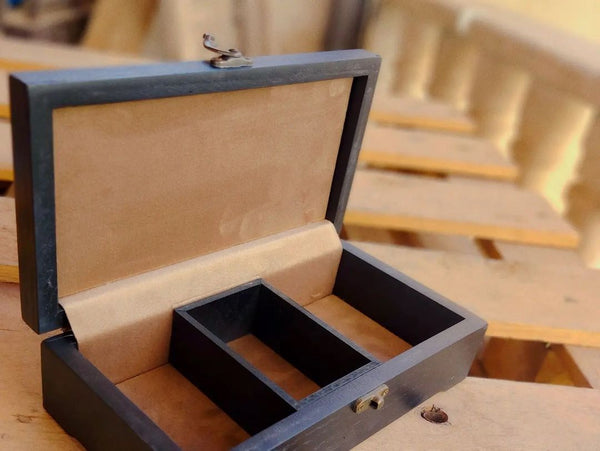 Handcrafted Wooden Box with Hebron Ceramic