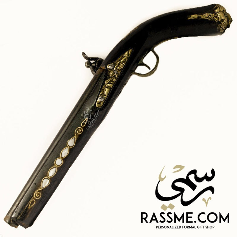 Handcrafted Wooden SafeRifle Brass with Mother of Pearl