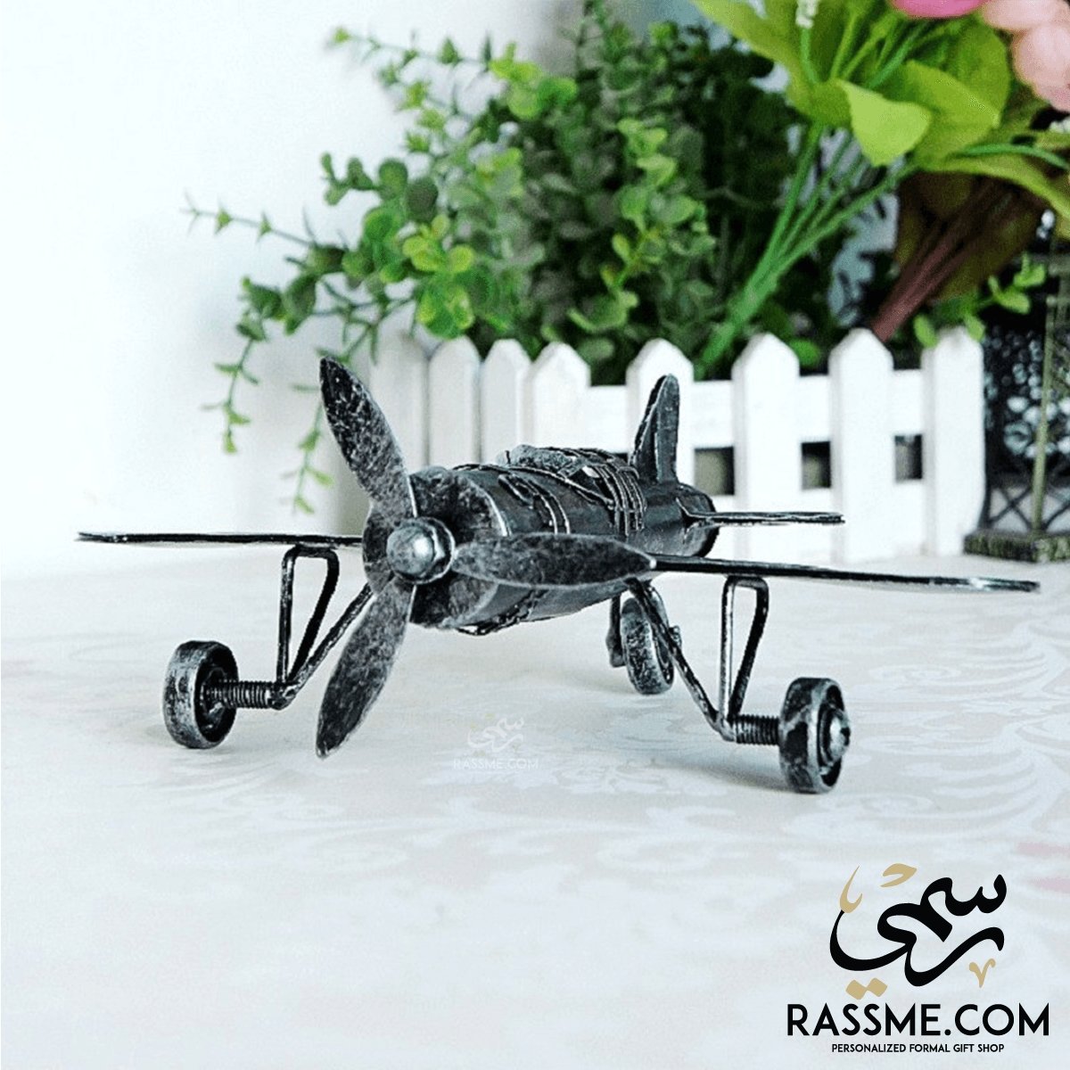Handicraft Metal Retro Airplane - Free Engraving