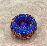 Handmade Ceramic Ashtray with Lid Decorative Turkish Hand Painted
