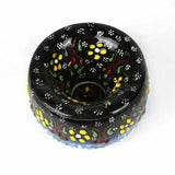 Handmade Ceramic Ashtray with Lid Decorative Turkish Hand Painted