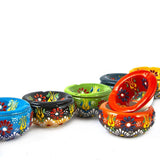 Handmade Ceramic Ashtray with Lid Decorative Turkish Hand Painted