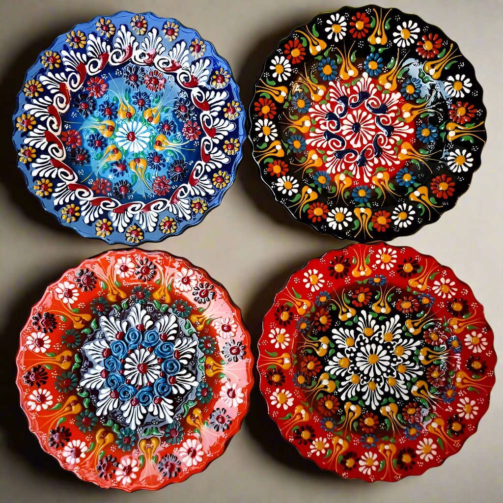 Handmade Ceramic Traditional Turkish Tile Plate Decorative Wall Hanging