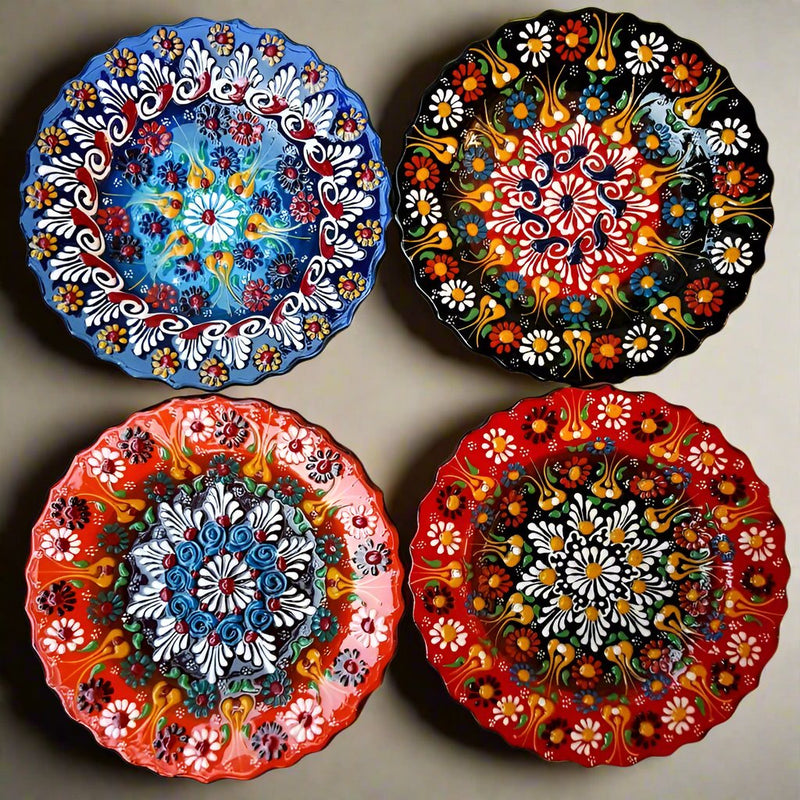 Handmade Ceramic Traditional Turkish Tile Plate Decorative Wall Hanging