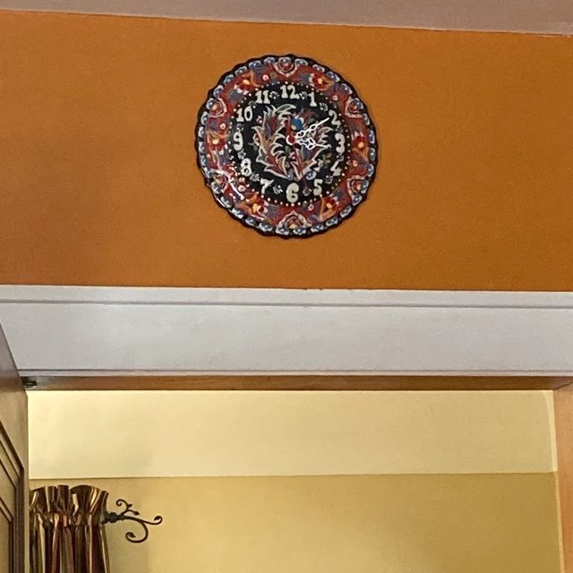 Handmade Ceramic Wall Clock, Decorative Ceramic Plate Clock, Unique Home Decor