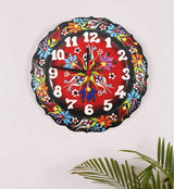 Handmade Ceramic Wall Clock, Decorative Ceramic Plate Clock, Unique Home Decor