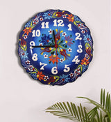 Handmade Ceramic Wall Clock, Decorative Ceramic Plate Clock, Unique Home Decor