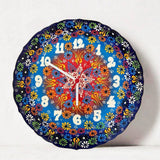 Handmade Ceramic Wall Clock, Decorative Ceramic Plate Clock, Unique Home Decor